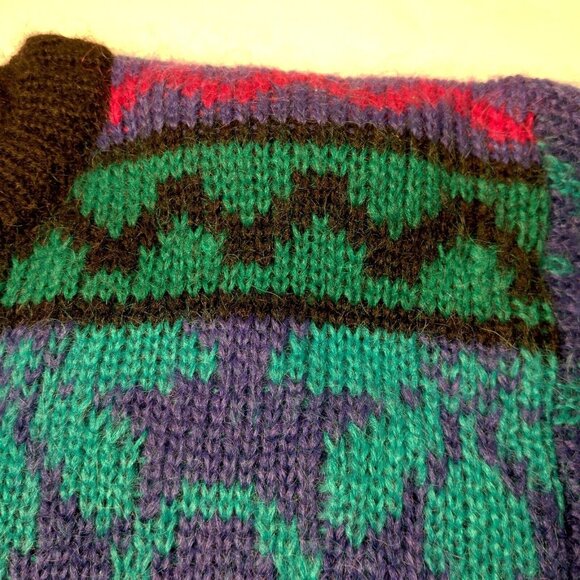 Gallagher Sweater Womens M Crew Neck Striped Vintage 1990s Retro Mohair Blend - Picture 10 of 12